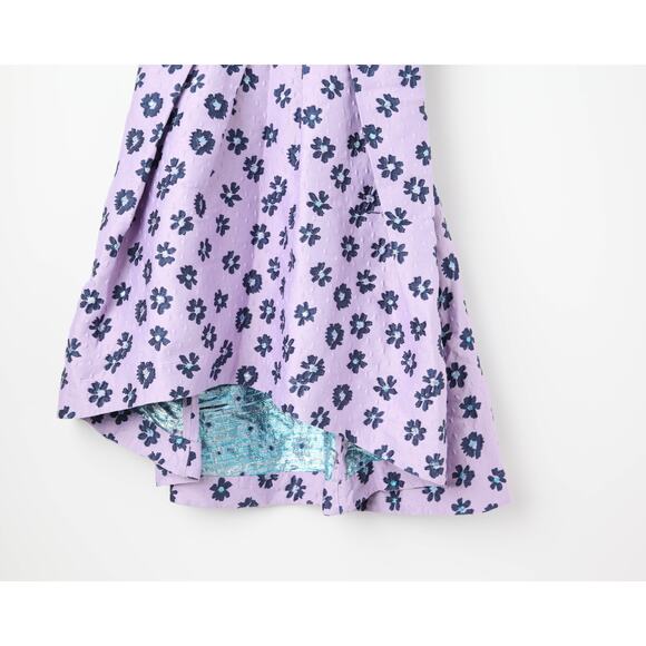 Shoshanna Novara Purple printed crepe Dress Size 12 - Picture 7 of 10